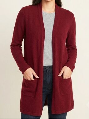 Orvis Burgundy Open-Front Women’s Cardigan